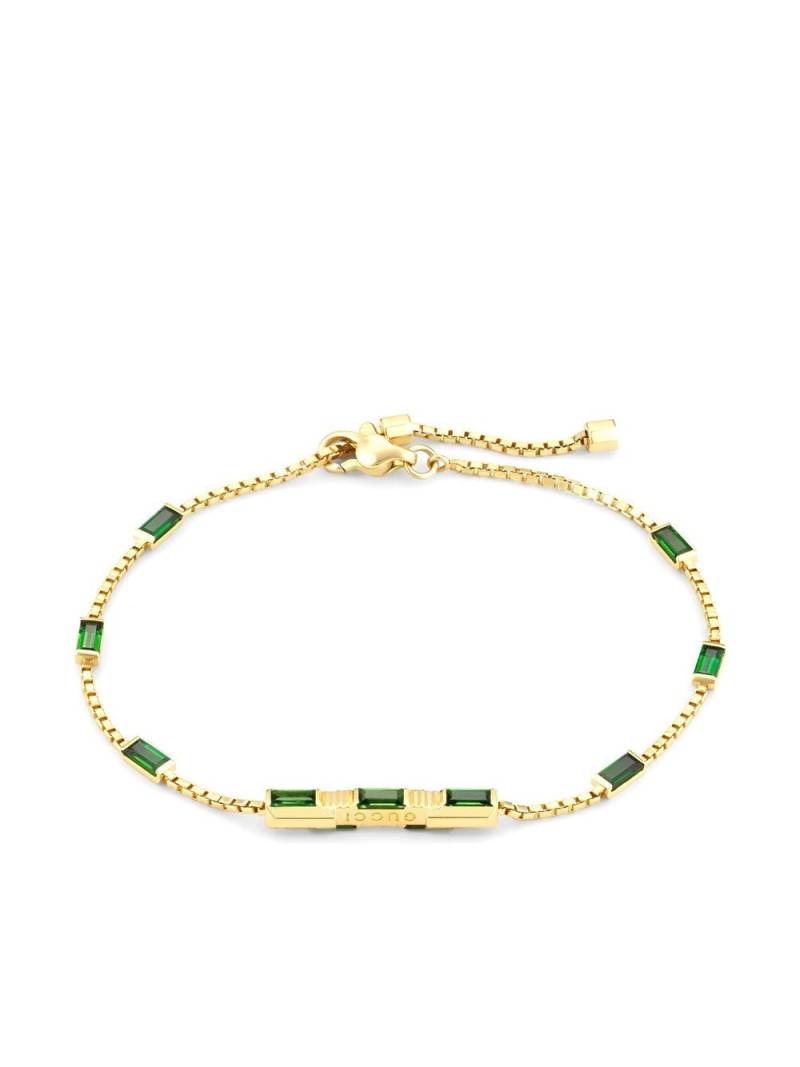 Gucci 18kt yellow gold Link to Love tourmaline bracelet von Gucci