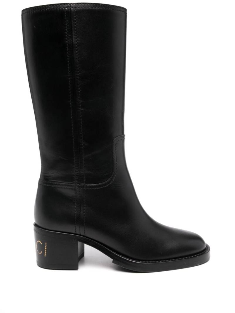 Gucci 45mm logo-studded boots - Black von Gucci