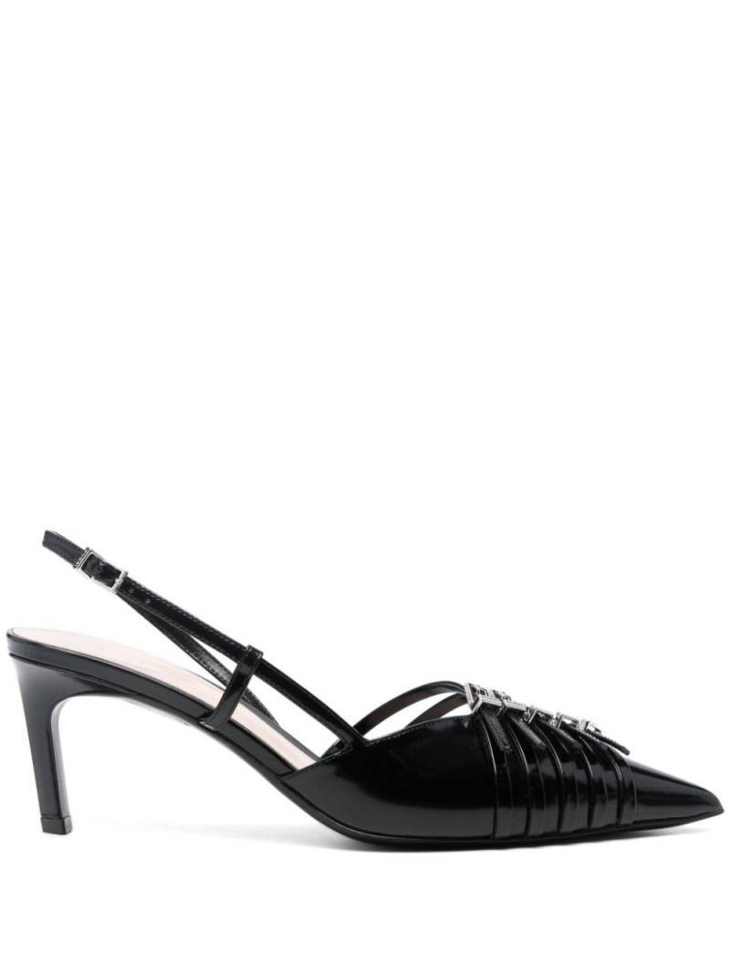 Gucci 65mm leather slingback pumps - Black von Gucci