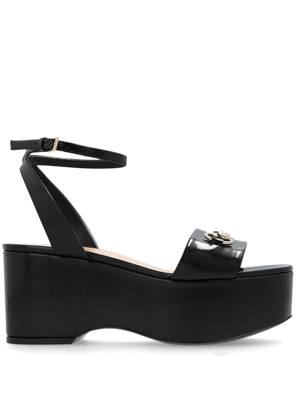 Gucci 80mm Horsebit sandals - Black von Gucci