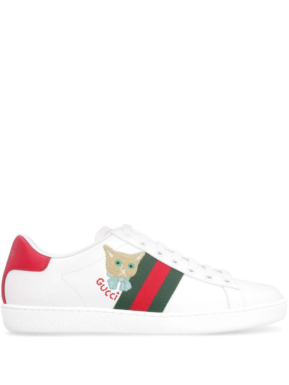 Gucci Ace cat-embroidered sneakers - White von Gucci