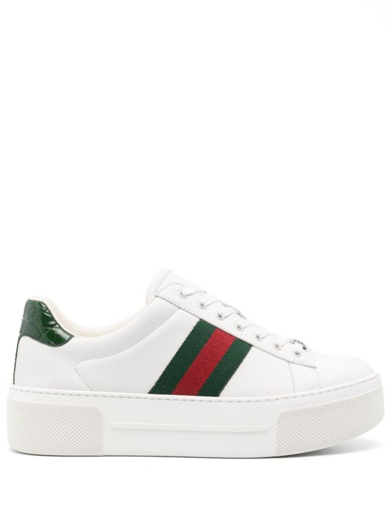 Gucci Ace leather sneakers - White von Gucci