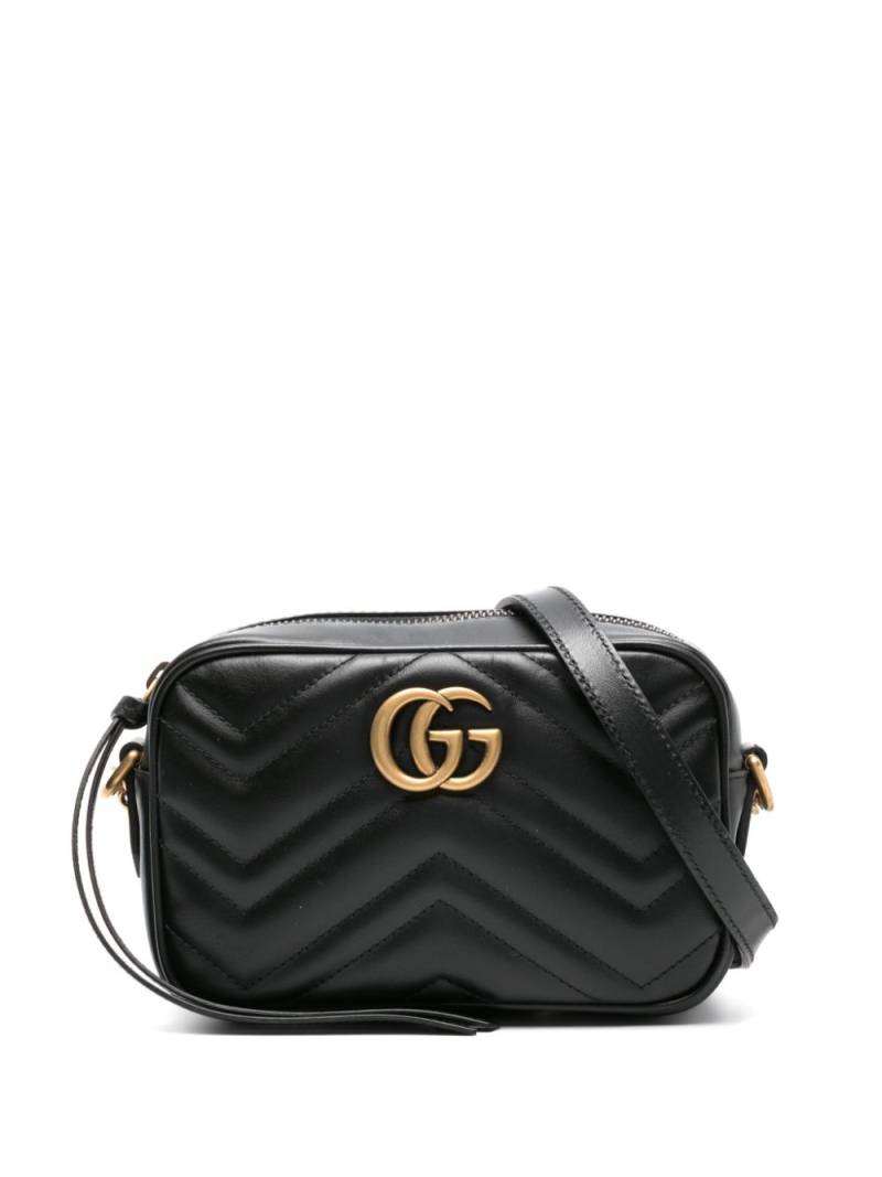 Gucci mini GG Marmont crossbody bag - Black von Gucci