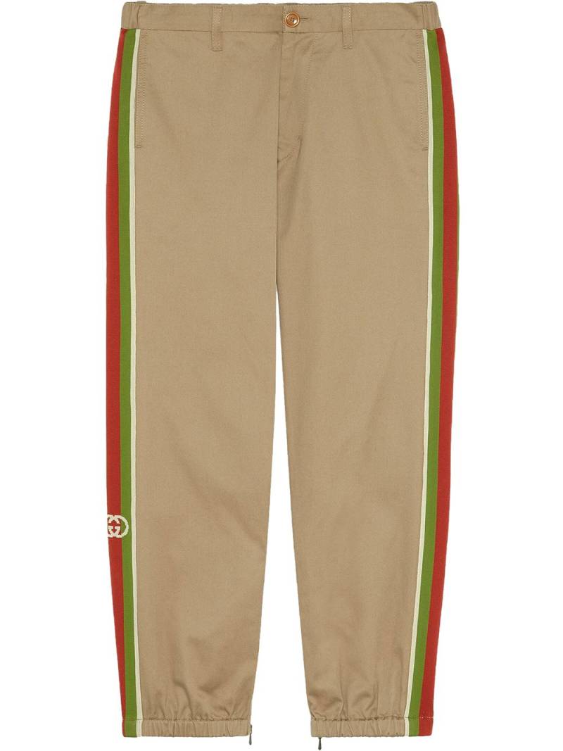 Gucci Web stripe track pants - Neutrals von Gucci