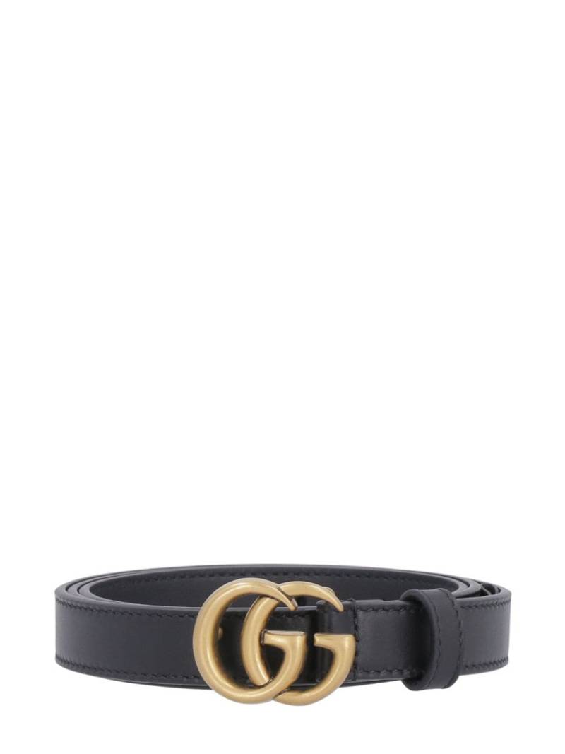 Gucci Double G-buckle leather belt - Black von Gucci