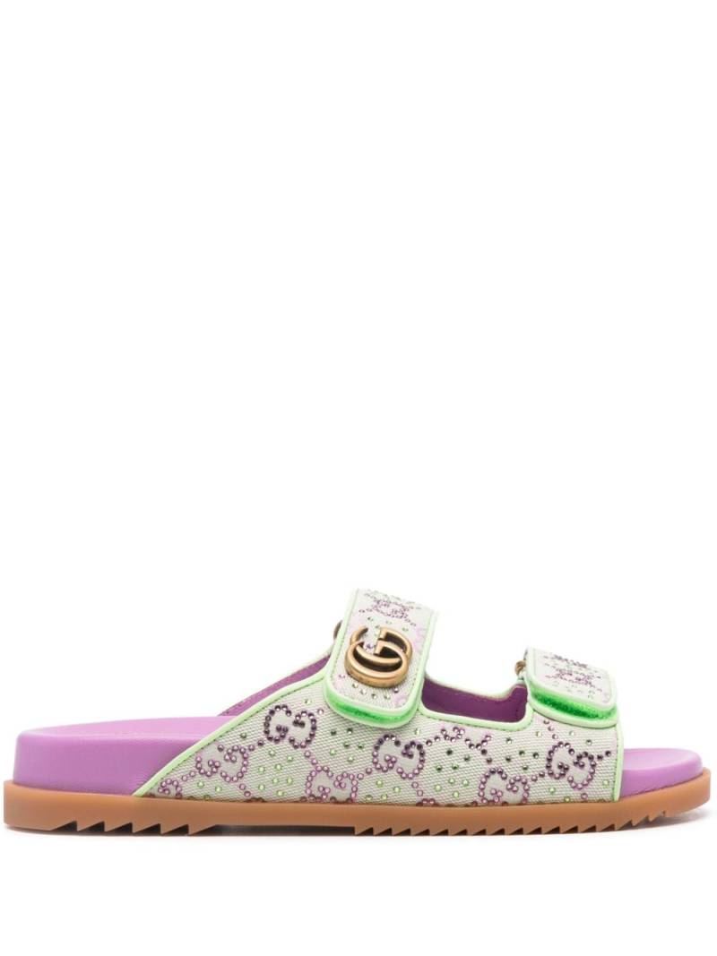 Gucci Double G canvas sandals - Purple von Gucci