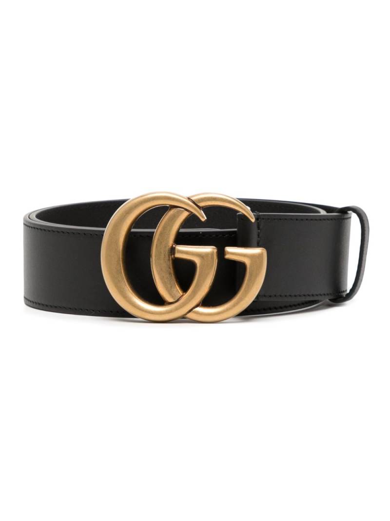 Gucci Double G leather belt - Black von Gucci