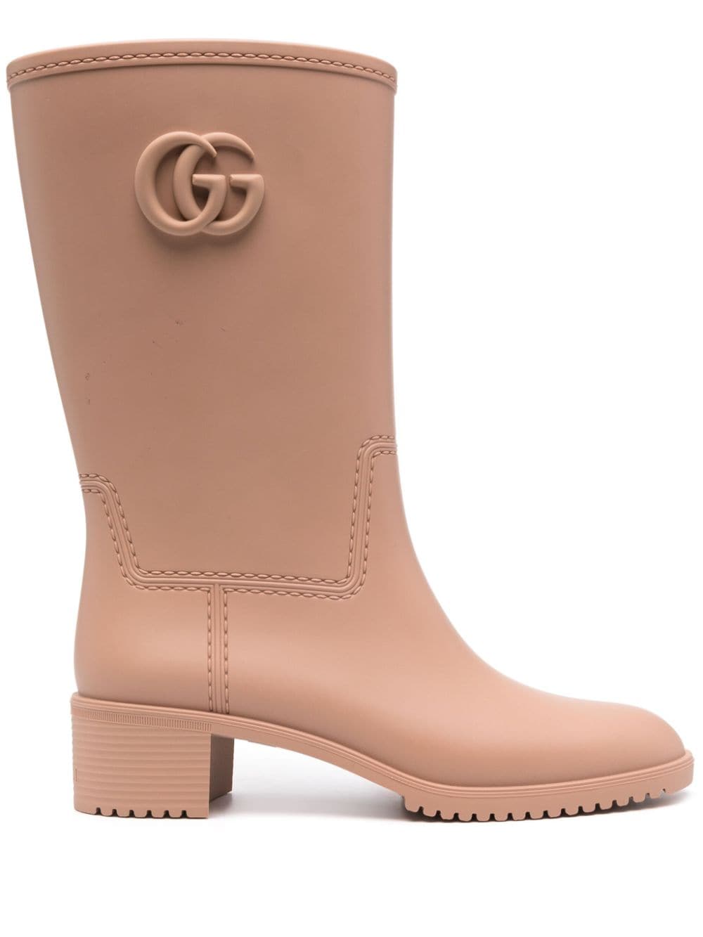 Gucci Double G-embossed Wellington boots - Neutrals von Gucci