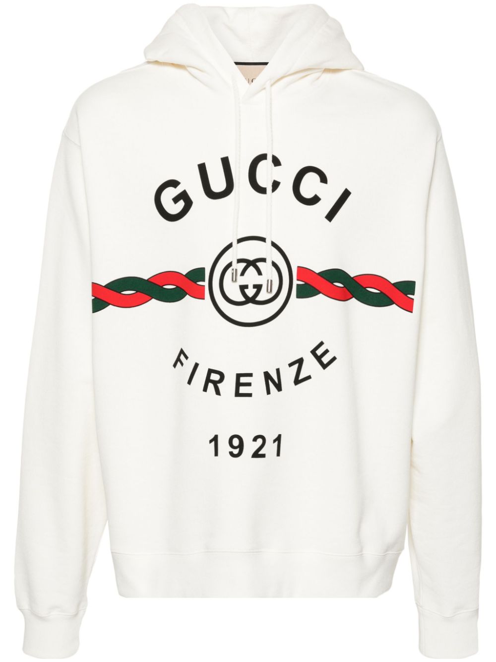 Gucci Firenze 1921 cotton hoodie - White von Gucci