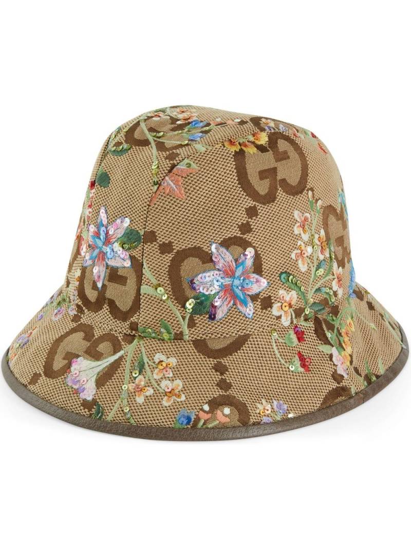 Gucci GG Flora bucket hat - Neutrals von Gucci