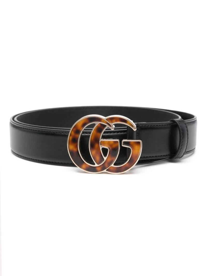 Gucci GG Marmont leather belt - Black von Gucci