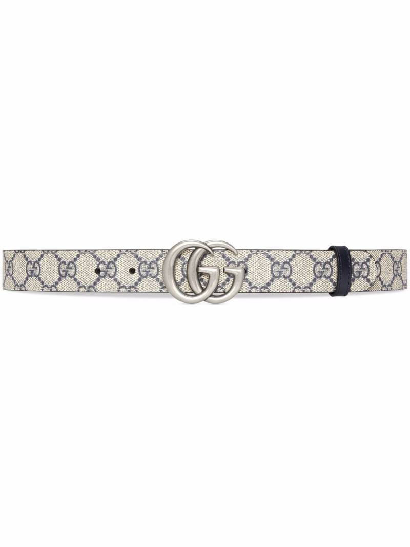 Gucci GG Marmont reversible thin belt - Blue von Gucci