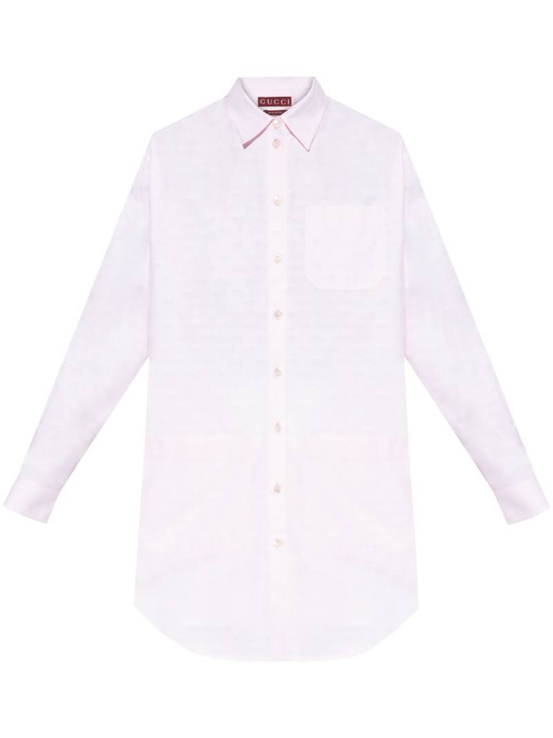 Gucci GG Supreme Oxford cotton shirt - Pink von Gucci