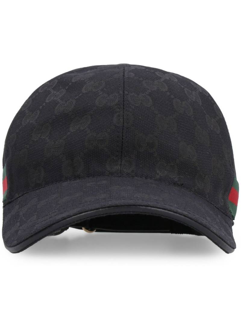 Gucci GG Supreme Web baseball cap - Black von Gucci