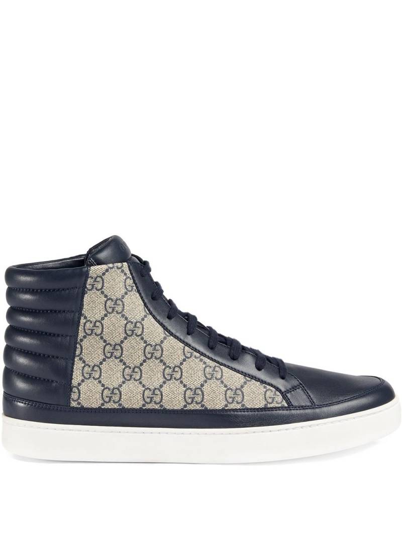 Gucci GG Supreme high-top sneaker - Blue von Gucci