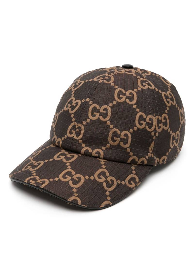 Gucci GG Supreme-jacquard baseball cap - Brown von Gucci