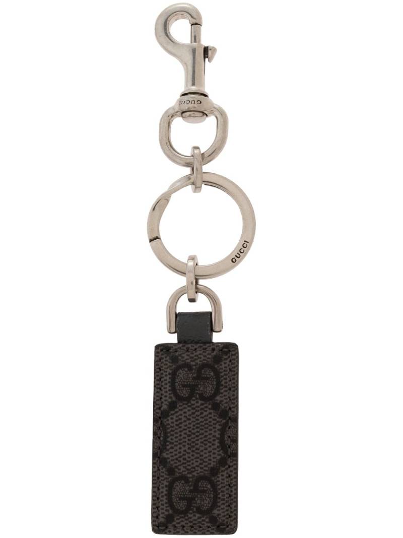 Gucci GG Supreme keyring - Grey von Gucci