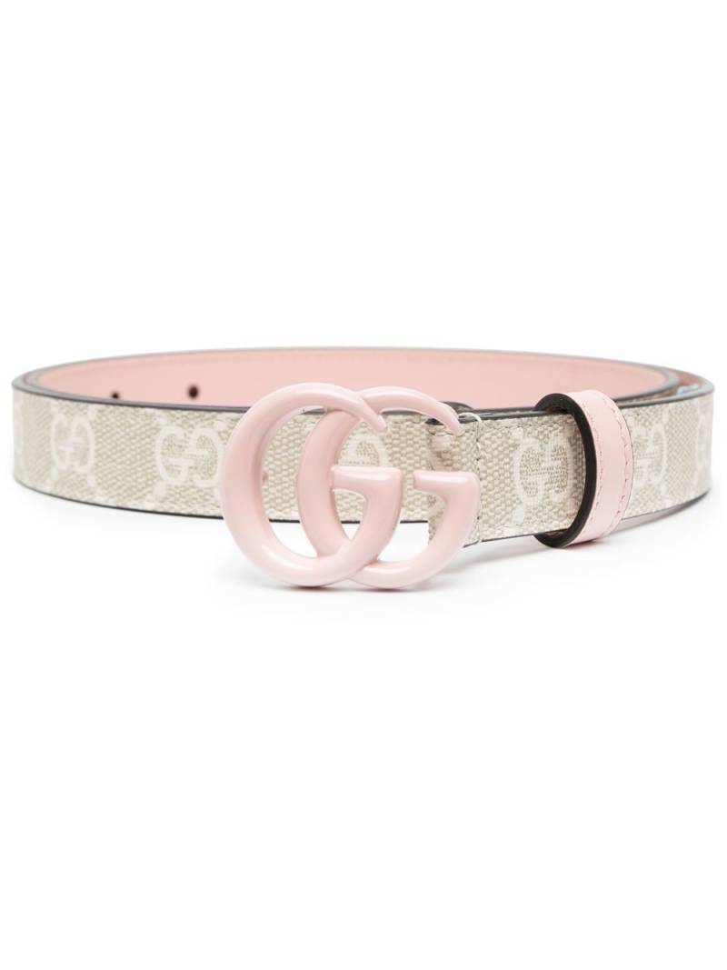 Gucci GG Supreme leather belt - Pink von Gucci