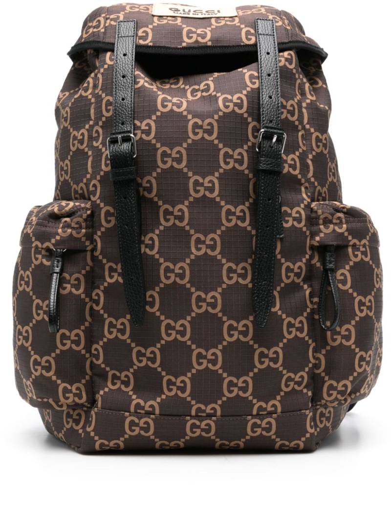 Gucci large GG ripstop backpack - Brown von Gucci