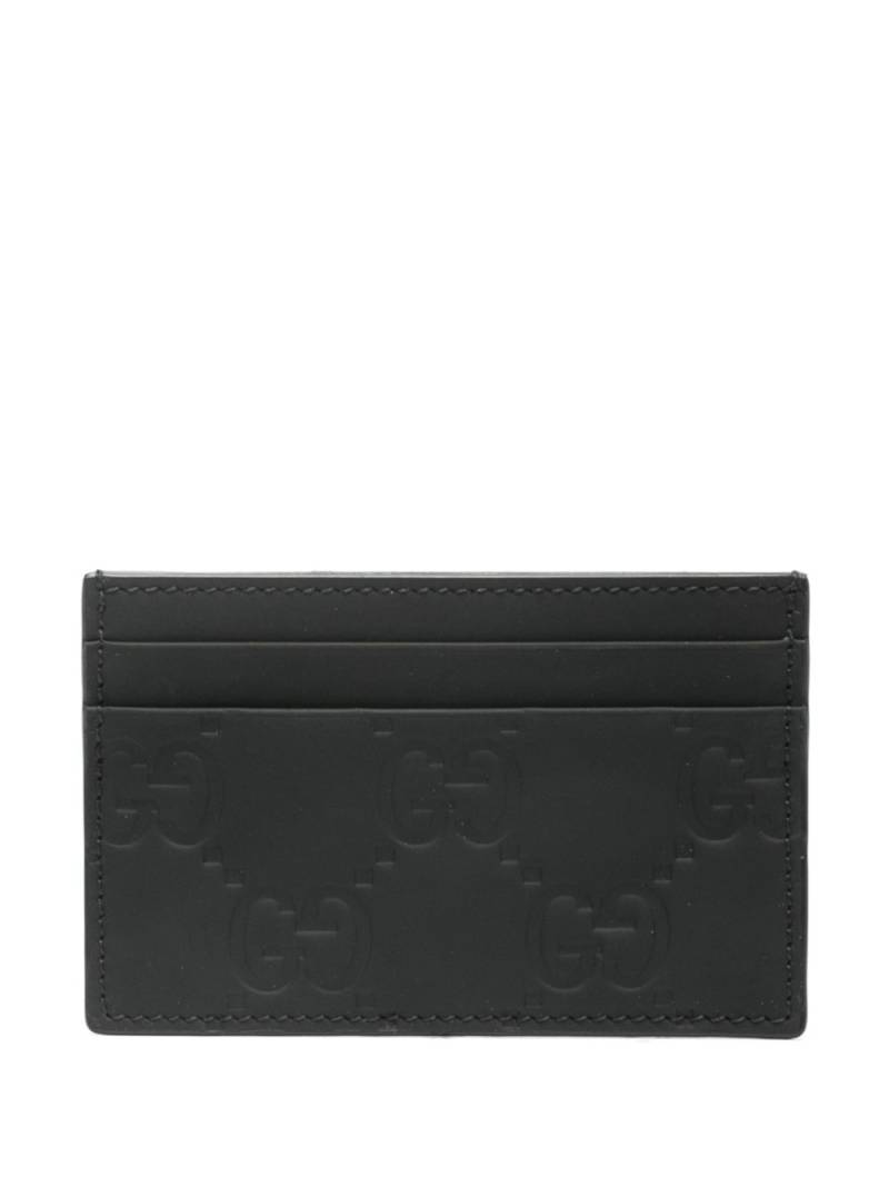 Gucci GG Supreme leather card holder - Black von Gucci