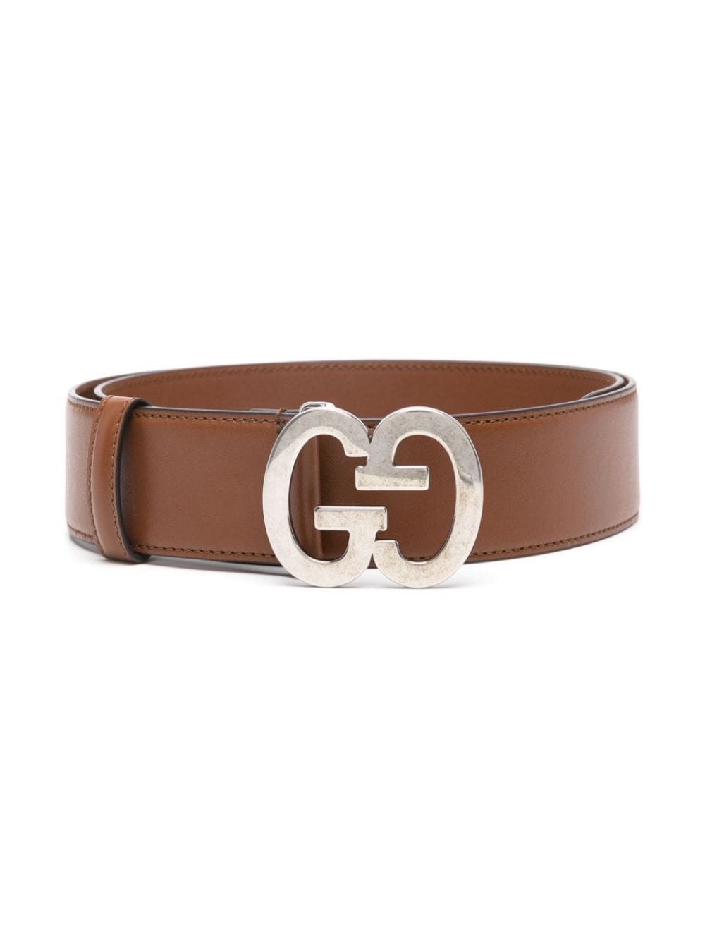 Gucci logo-buckle leather belt - Brown von Gucci