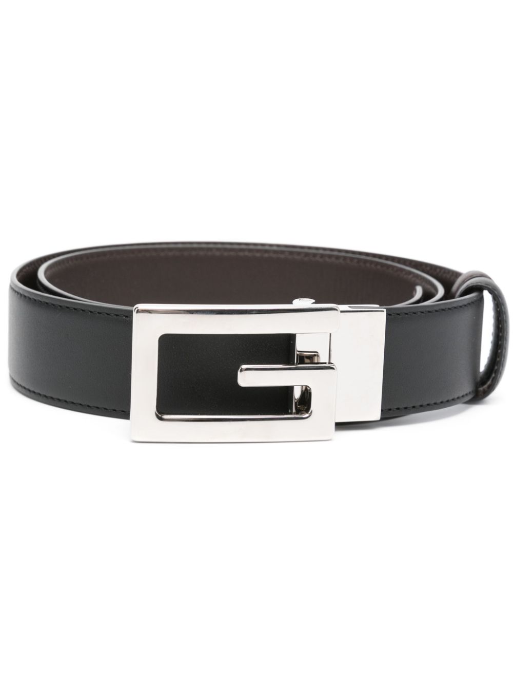 Gucci logo-buckle reversible belt - Black von Gucci