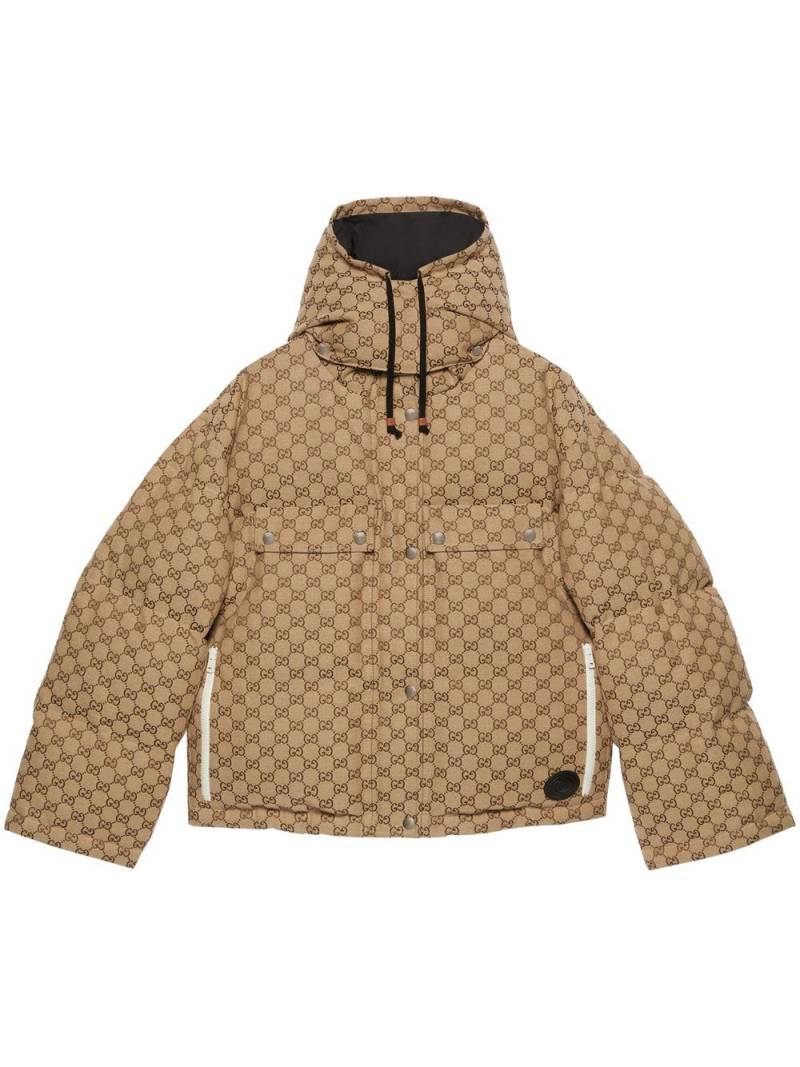 Gucci GG canvas hooded padded jacket - Neutrals von Gucci