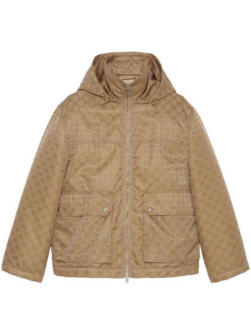 Gucci GG canvas puffer jacket - Brown von Gucci