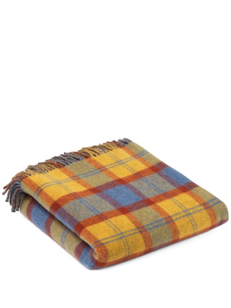 Gucci GG checked wool blanket - Brown von Gucci