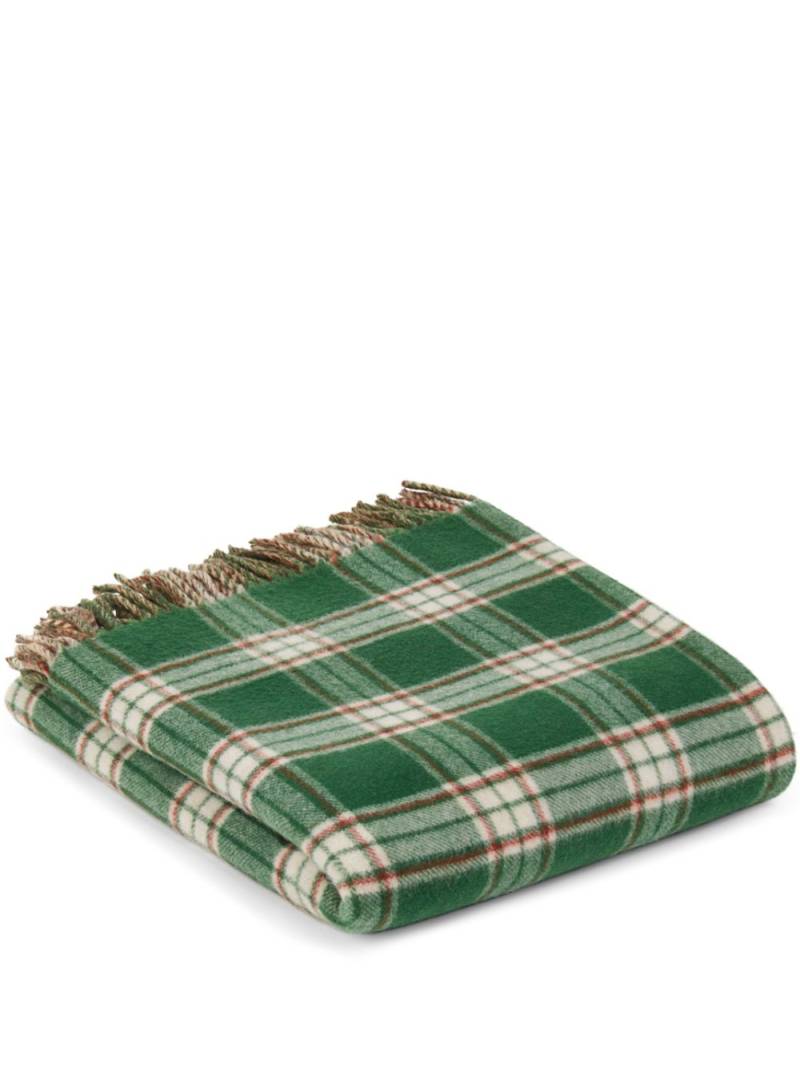 Gucci GG checked wool blanket - Green von Gucci