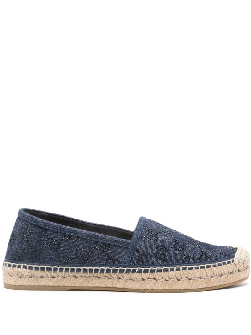 Gucci GG crystal-embellished espadrilles - Blue von Gucci