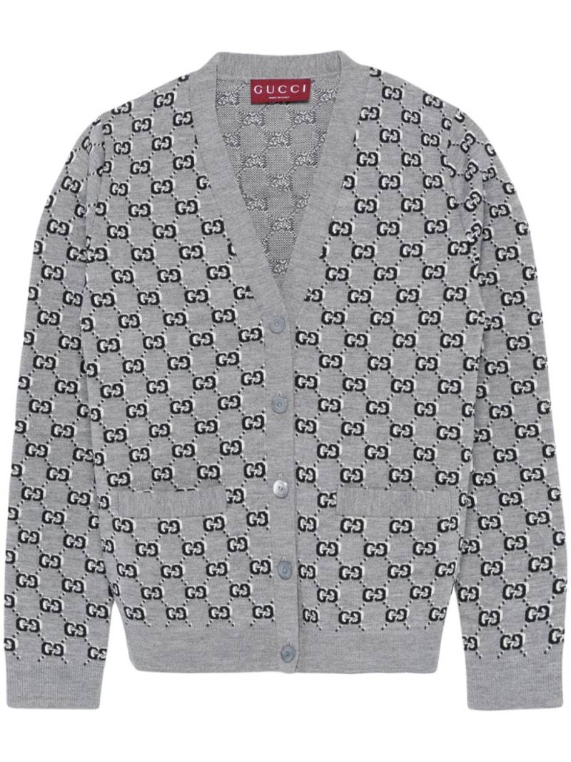 Gucci GG jacquard cardigan - Grey von Gucci