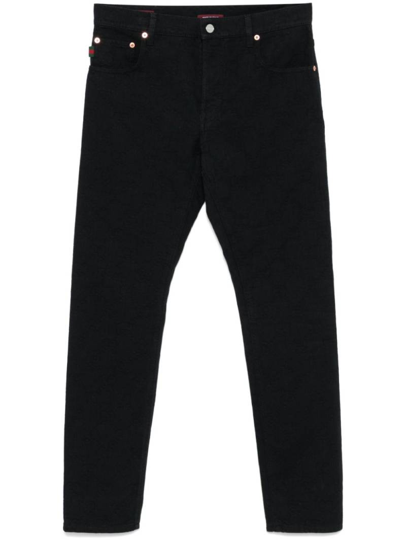 Gucci GG jacquard jeans - Black von Gucci