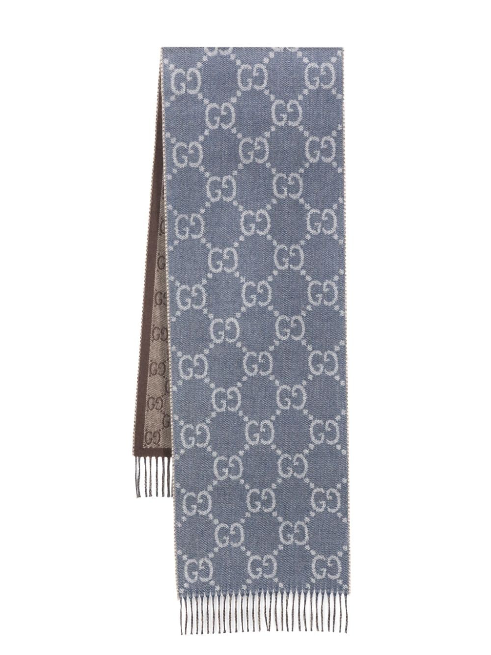 Gucci GG-jacquard scarf - Blue von Gucci