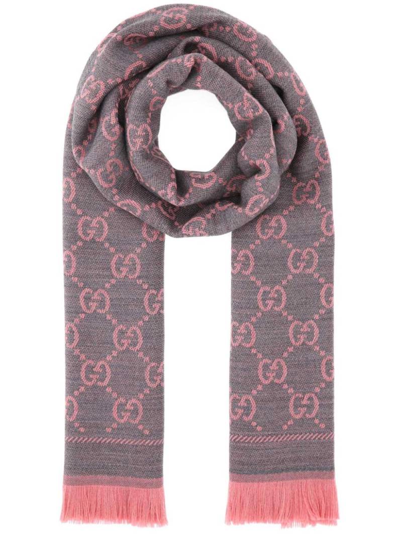 Gucci GG jacquard wool scarf - Pink von Gucci