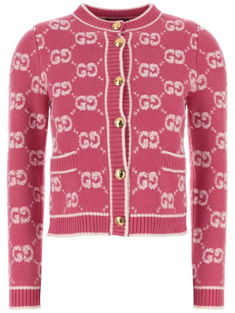 Gucci GG jacquard wool cardigan - Pink von Gucci