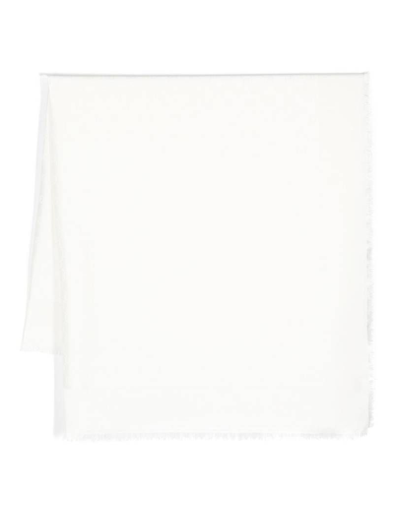 Gucci GG logo jacquard scarf - White von Gucci