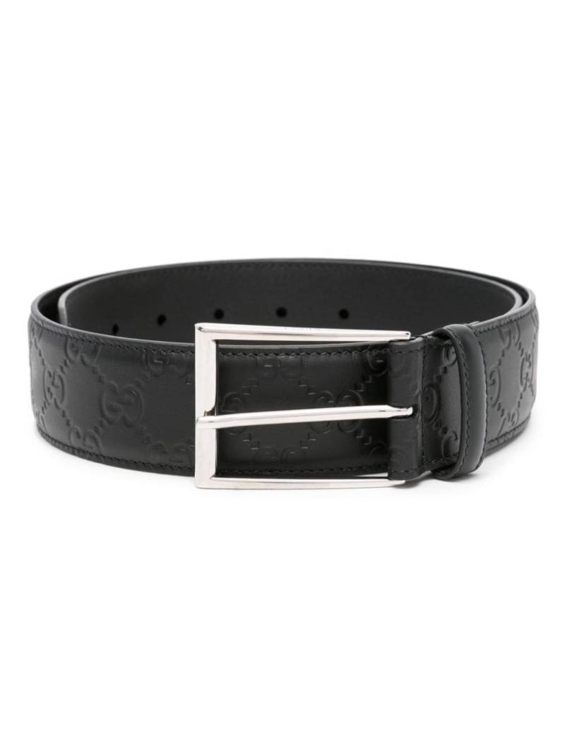 Gucci GG Supreme leather belt - Black von Gucci