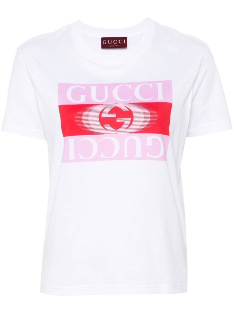 Gucci Gucci-print cotton T-shirt - White von Gucci