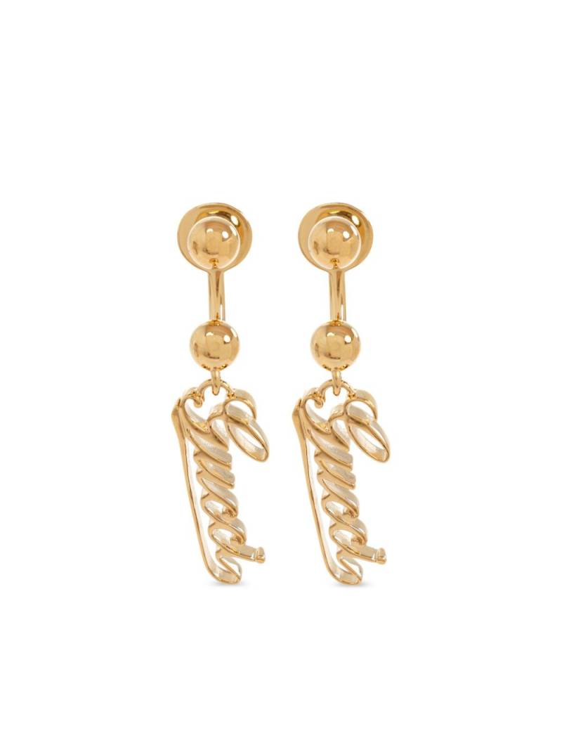 Gucci Gucci-script baule drop earrings - Gold von Gucci