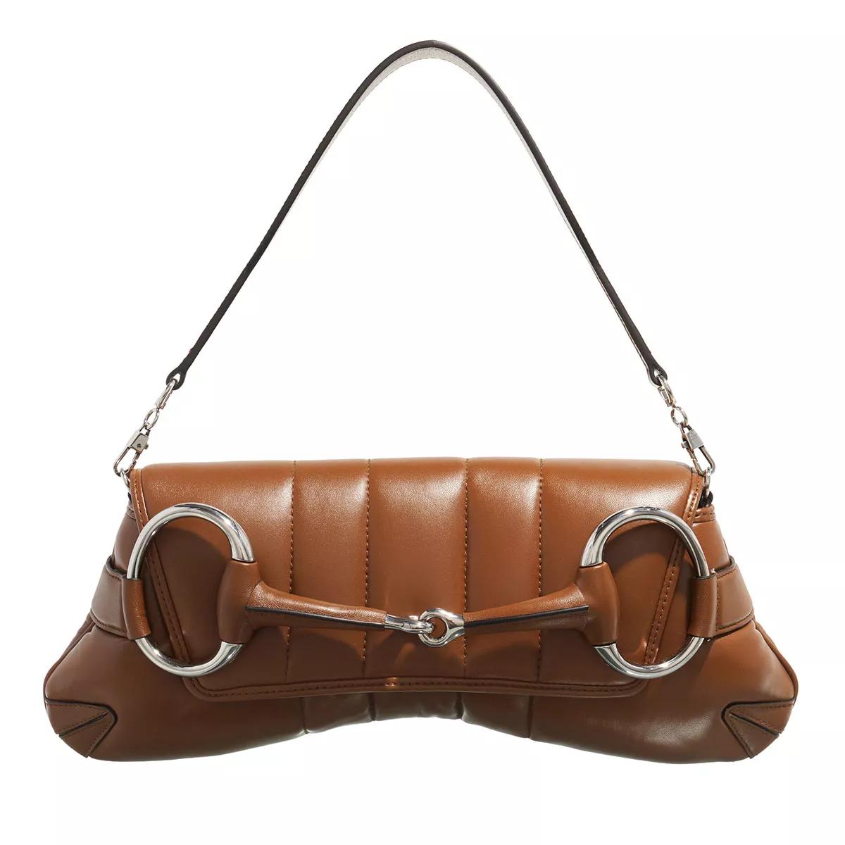 Gucci Handtasche - Horsebit Chain Medium Shoulder Bag - Gr. unisize - in Braun - für Damen von Gucci