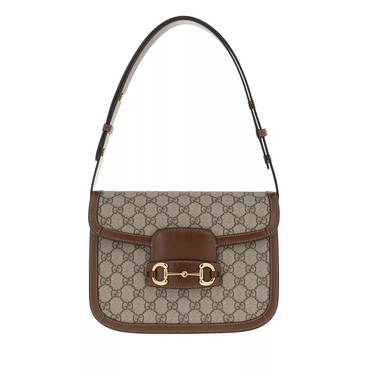 Gucci Handtasche - Horsebit 1955 Shoulder Bag GG Supreme - Gr. unisize - in Braun - für Damen von Gucci