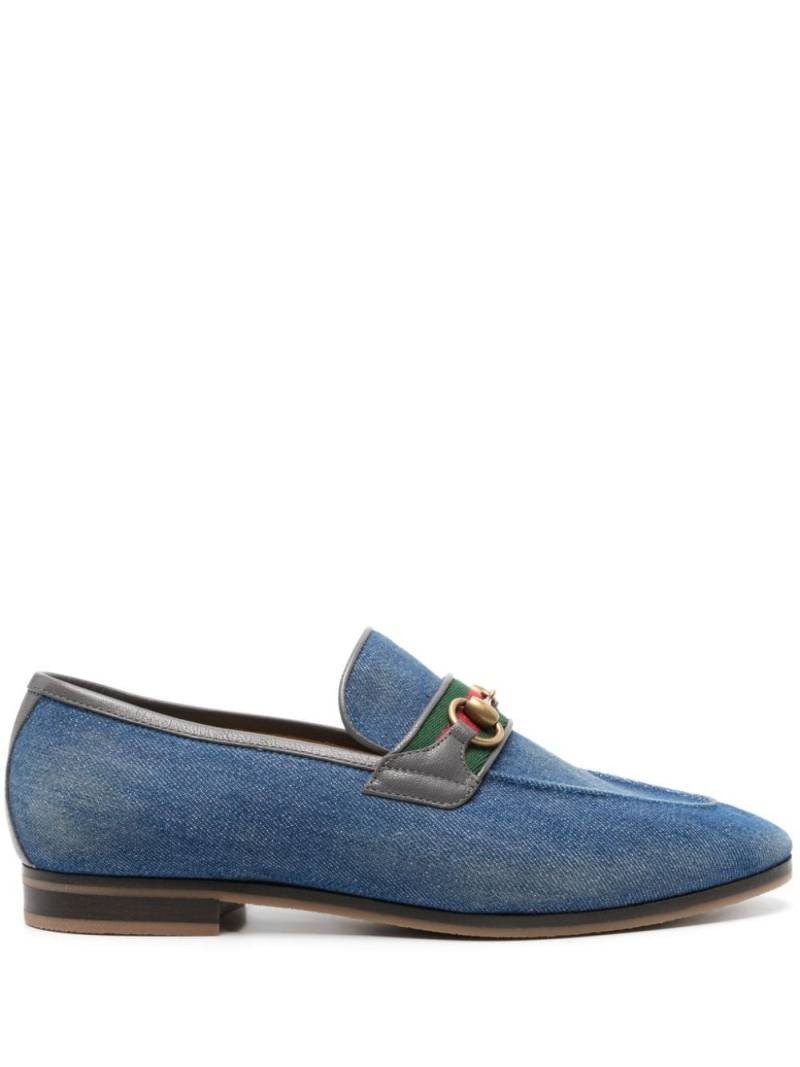 Gucci Horsebit denim loafers - Blue von Gucci