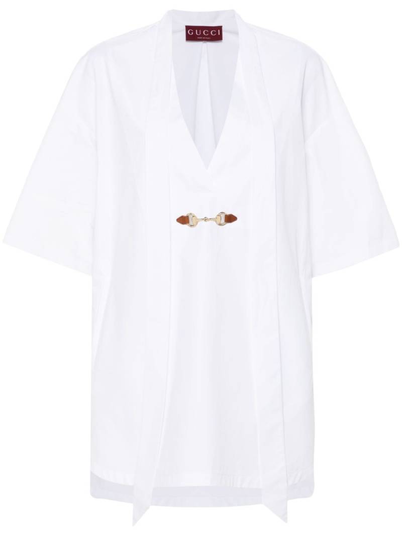 Gucci Horsebit-buckle mini dress - White von Gucci