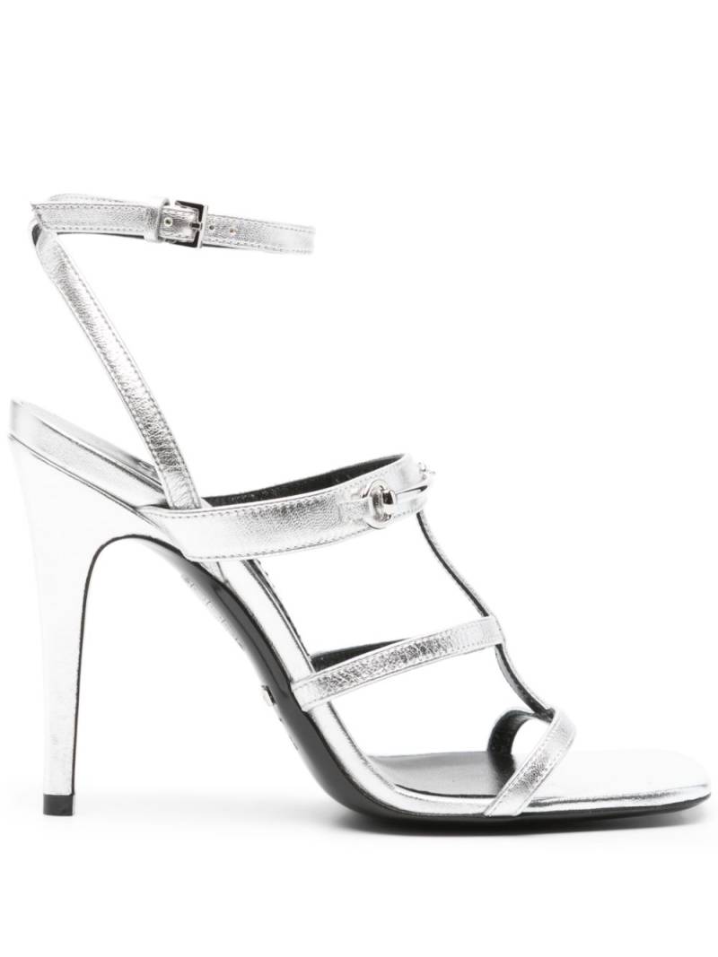 Gucci 105mm Horsebit leather sandals - Silver von Gucci