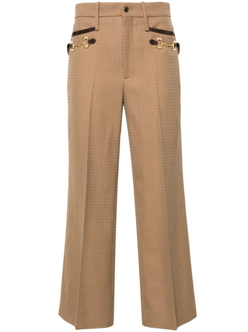 Gucci Horsebit-detailed tailored trousers - Brown von Gucci