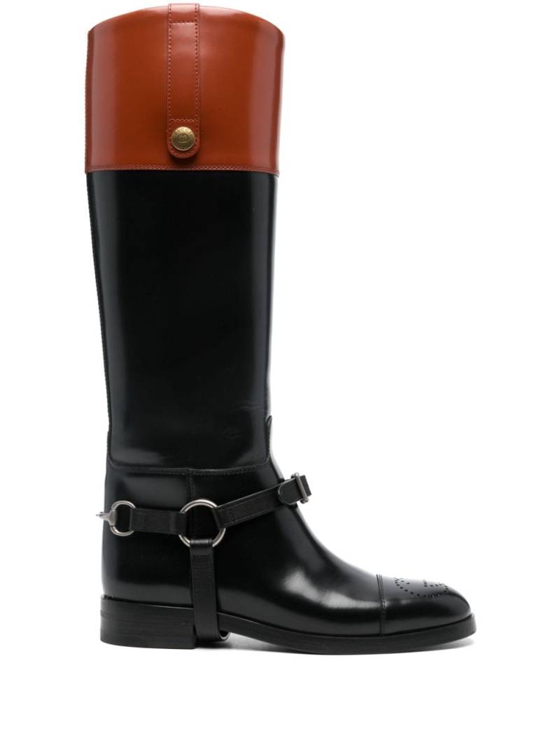 Gucci Harness knee boots - Black von Gucci