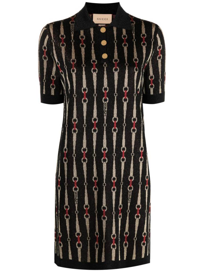 Gucci metallic Horsebit-jacquard minidress - Black von Gucci