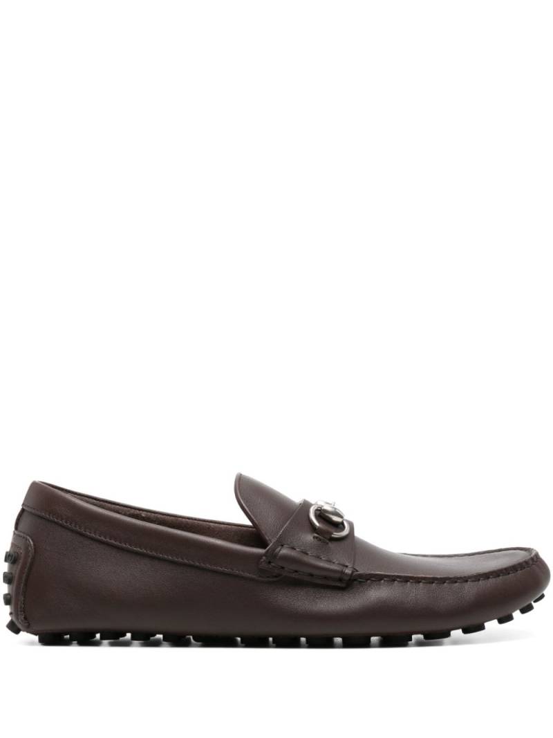 Gucci Horsebit-deatil leather loafers - Brown von Gucci