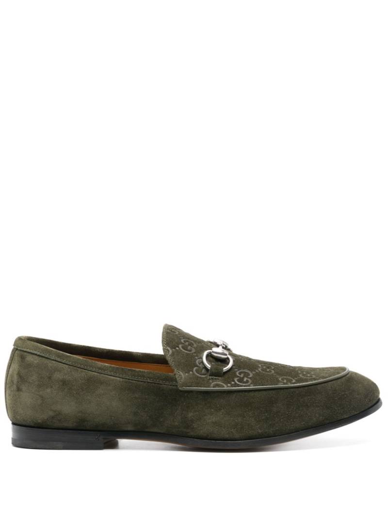 Gucci Horsebit suede loafers - Green von Gucci